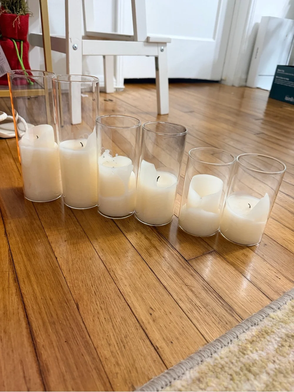 Wedding Hurricane Candles Centerpiece Sets- 4 complete sets